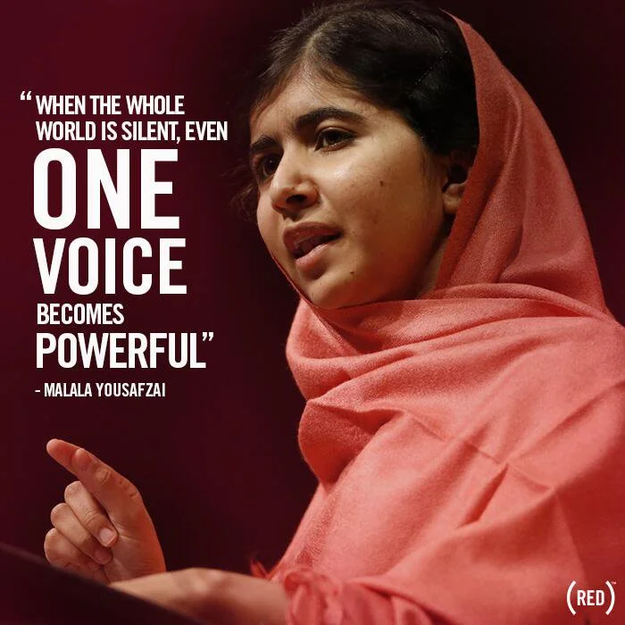Theme of the Week - Your Voice | Eich Llais ‘When the whole world is silent, even one voice becomes powerful.’ - Malala Yousafzai Lear about Malala's inspirational story at the link below https://www.malala.org/malalas-story