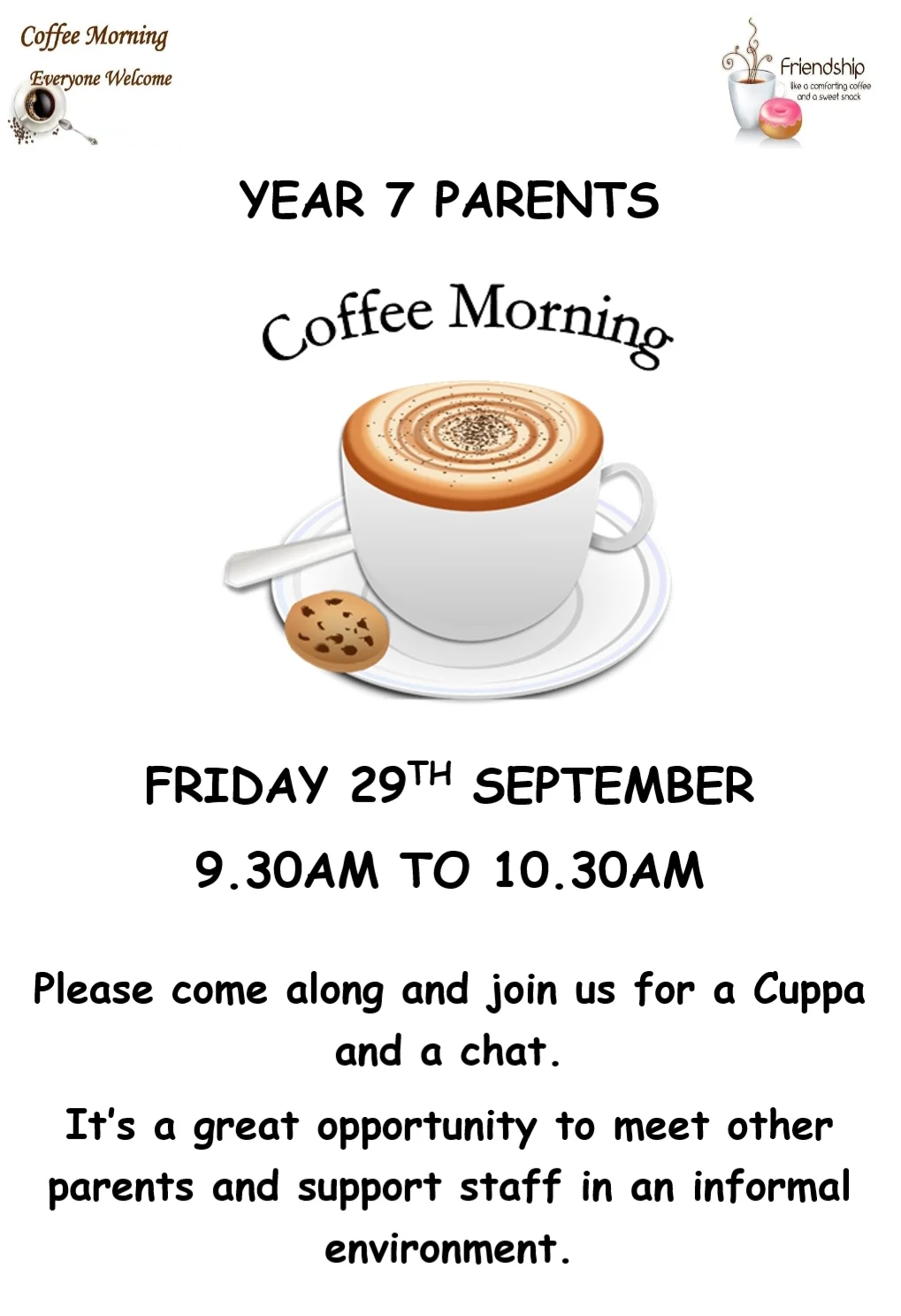 Year 7 Parents Coffee Morning