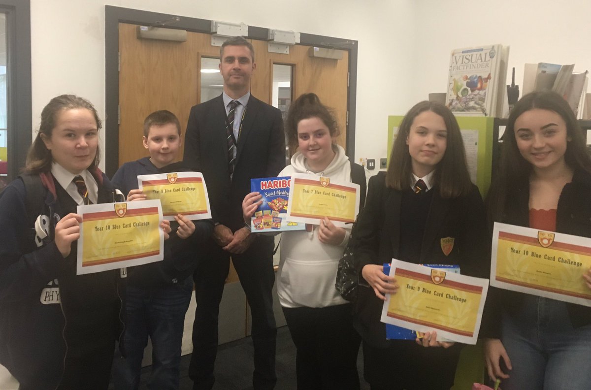 Congratulations to the winners of our blue card challenge for the Autumn term- Kayla Lewis, Thomas O'Keefe, Kate Edmunds, Alexis Coombes and Katie Morgan. You answered the most challenging questions correctly in your year group across the term- excellent work!