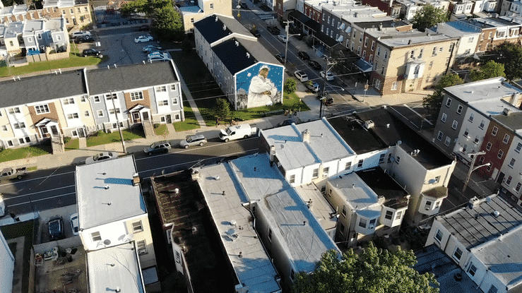 Mural Arts Mask Up Install BTS