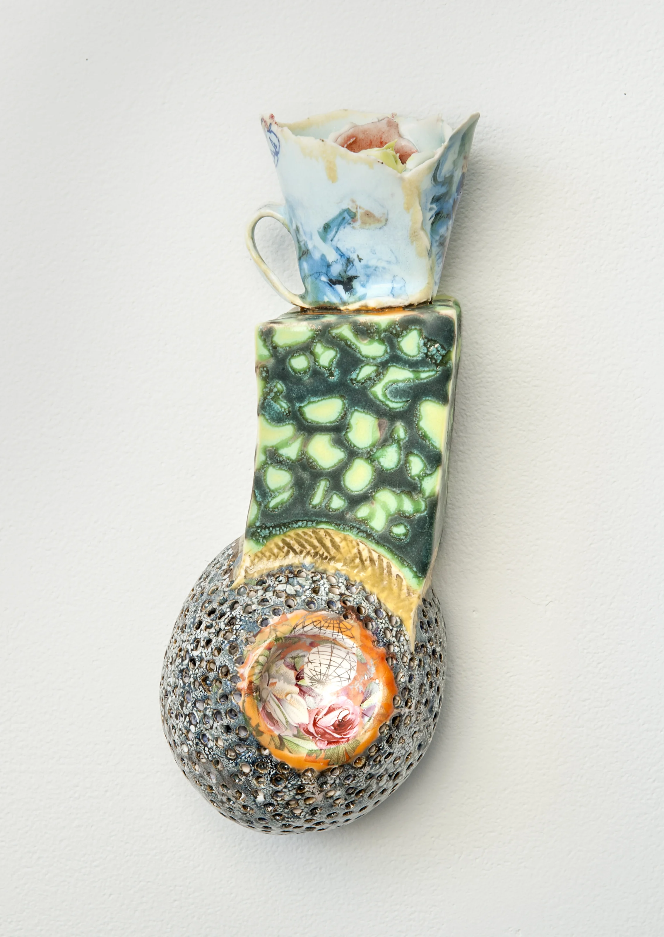 Summer Cup, 10″H, porcelain, 2016