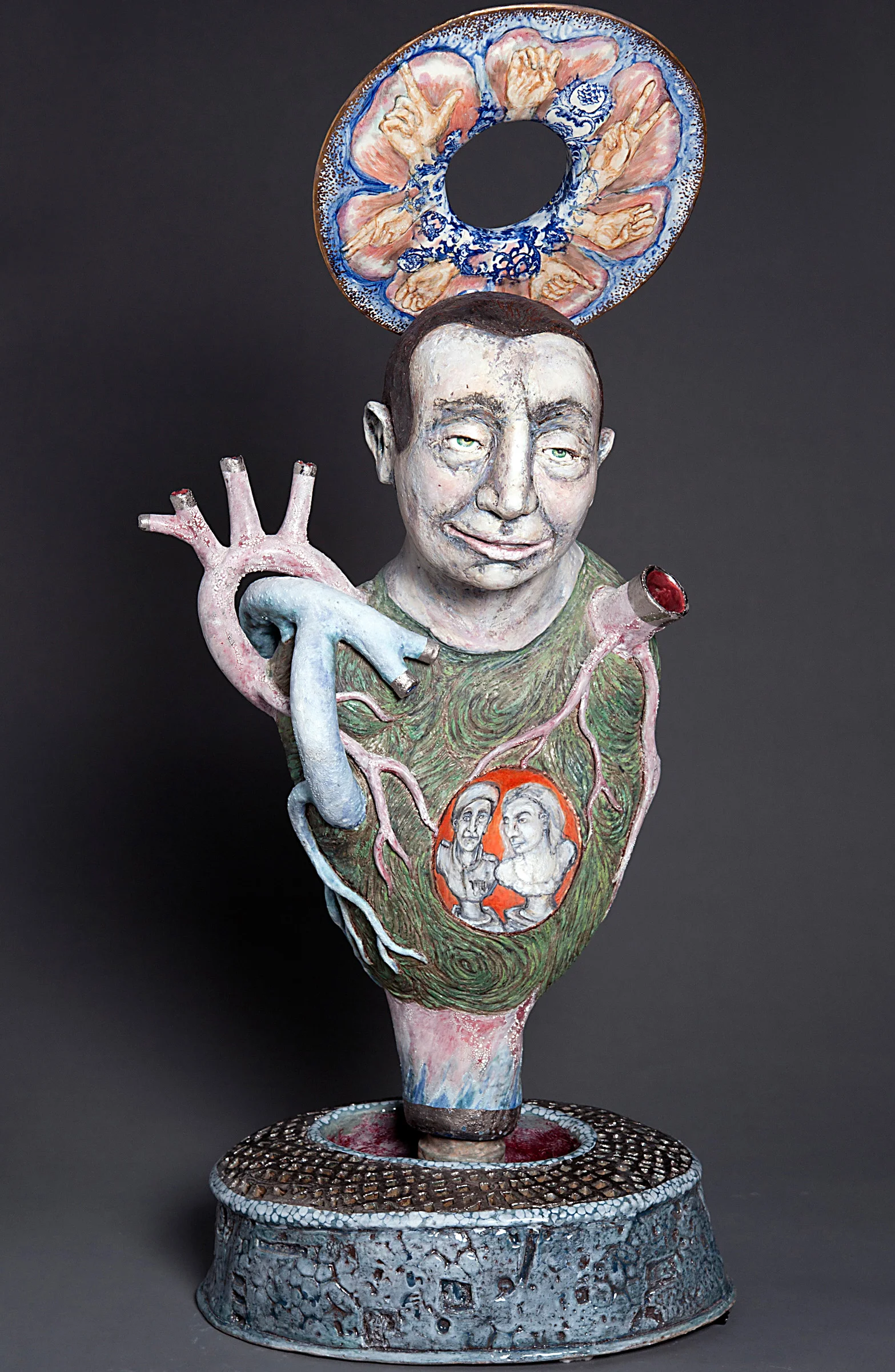 Loving/Hating, 24″W x 16″D x 48″H, multiple fired stoneware, 2010