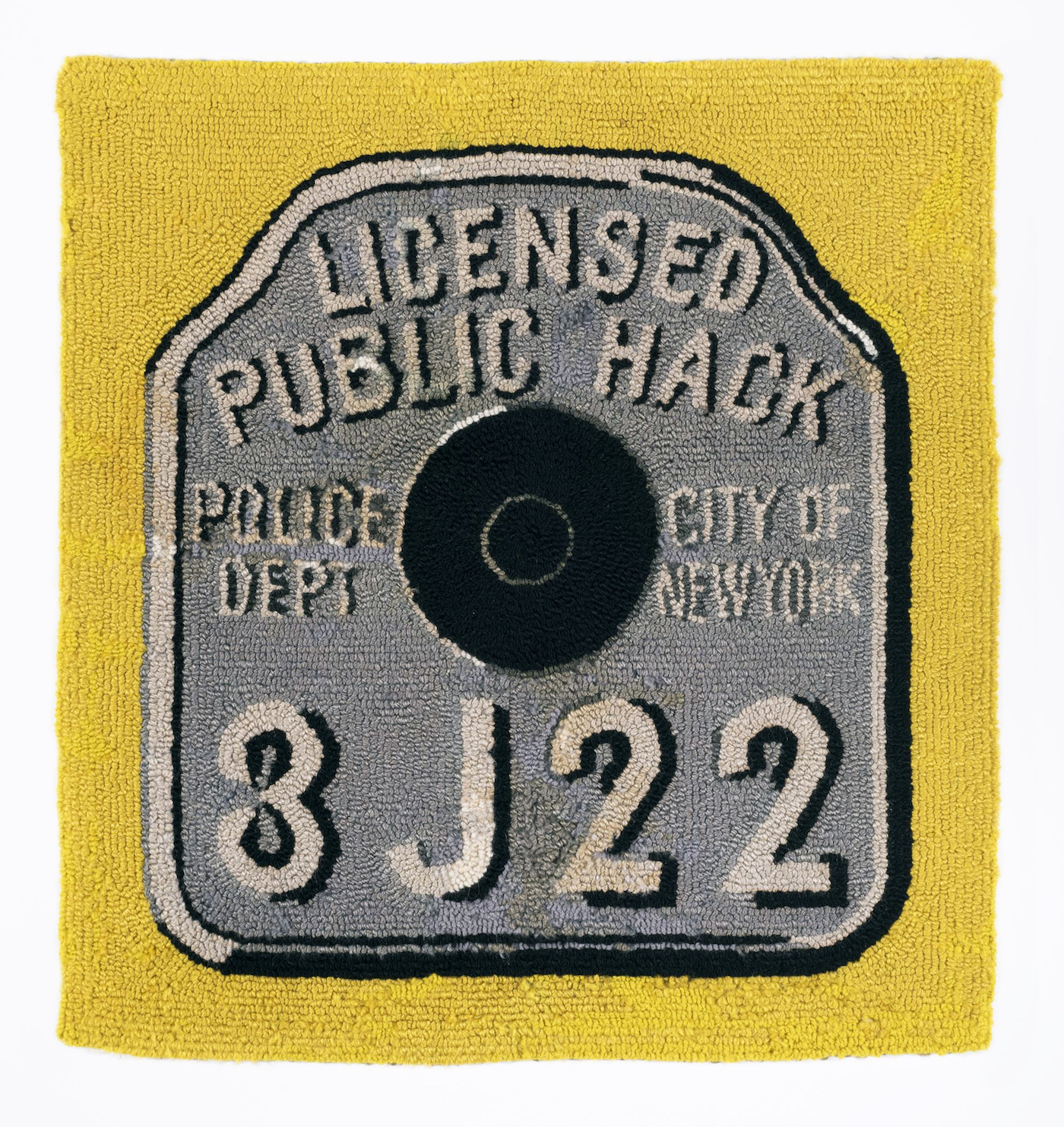 Dorothy Grebenak, “Licensed Public Hack” (circa 1960s), wool, 30 x 28 1/2 in.