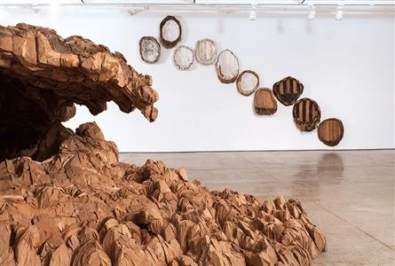 Von Rydingvard's exhibition "The Contour of Feeling," at the Fabric Workshop and Museum, Philadelphia.