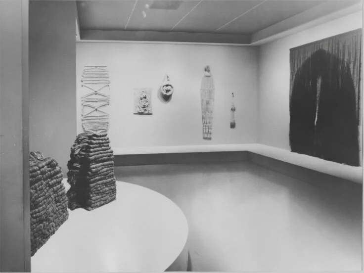 Installation view of Wall Hangings at MoMA, 1969.