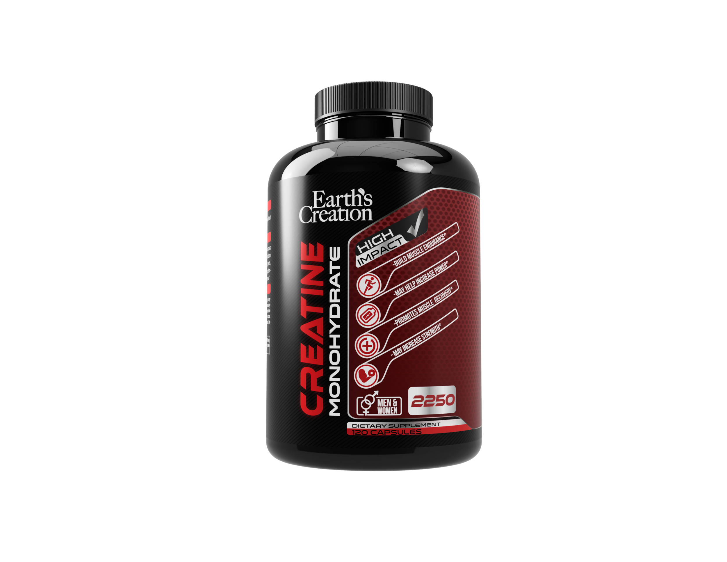 creatine monohydrate endurance supplement, 120 capsules
