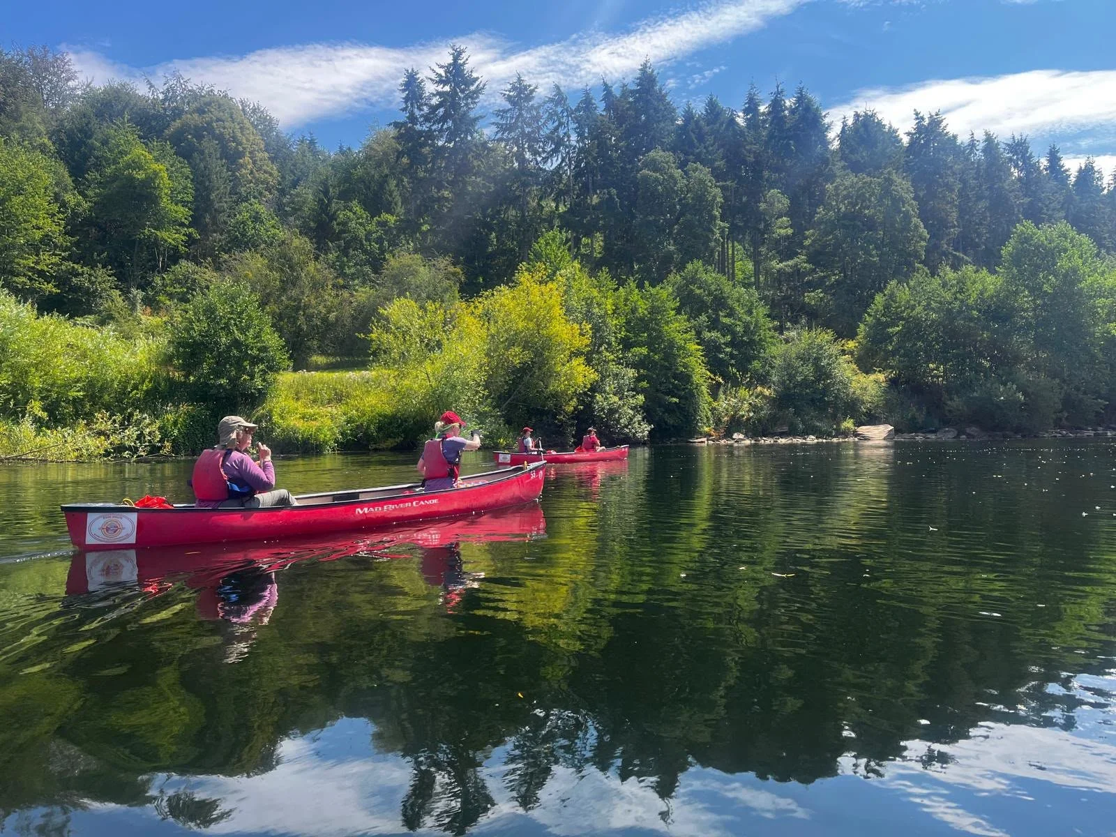 Women in canoe