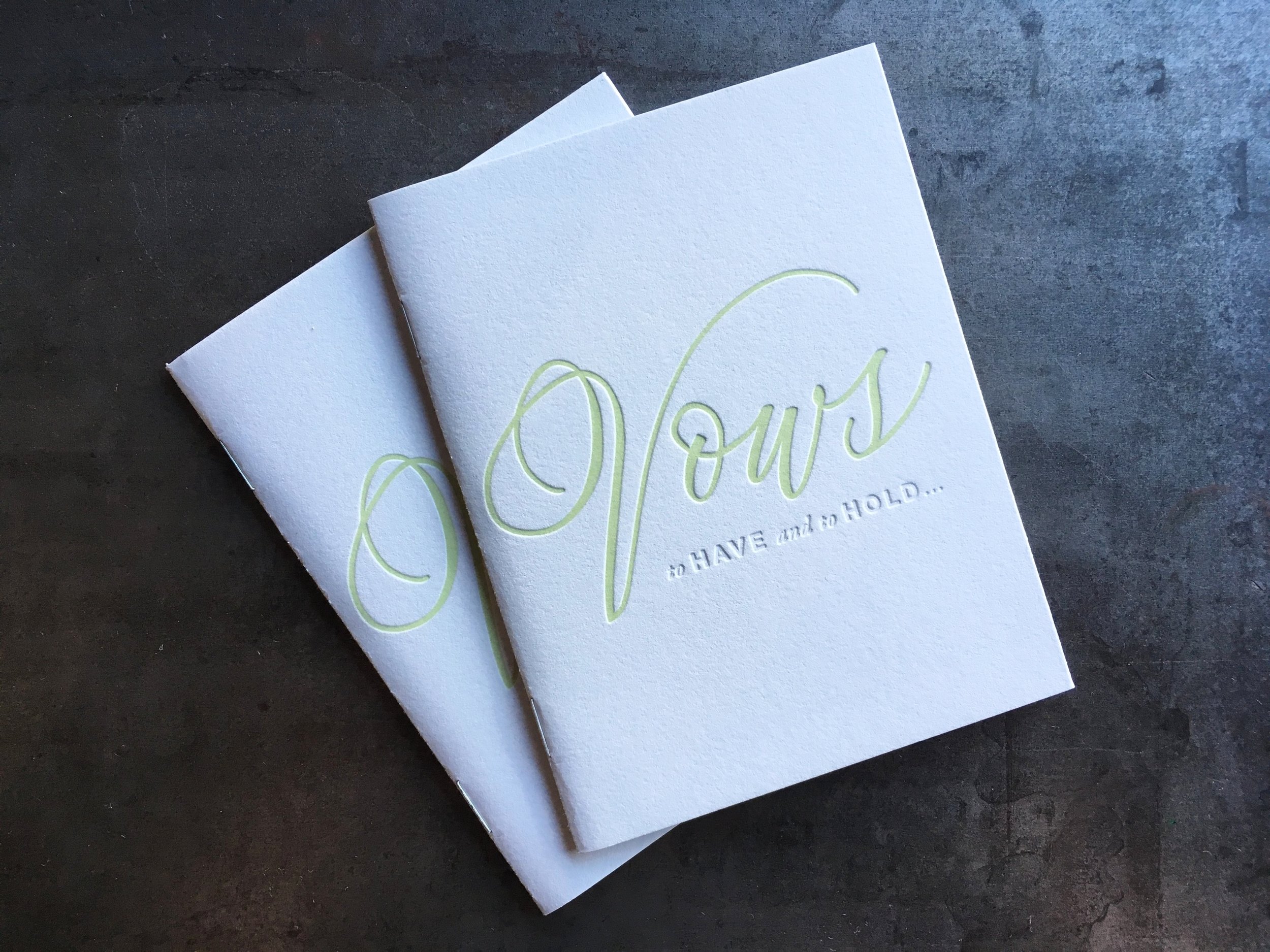 Vow Books & Special Notebooks