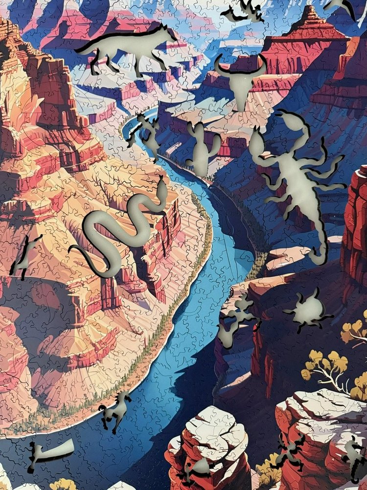 Eons and Echoes – Laser-Cut Wooden Puzzle of the Grand Canyon with