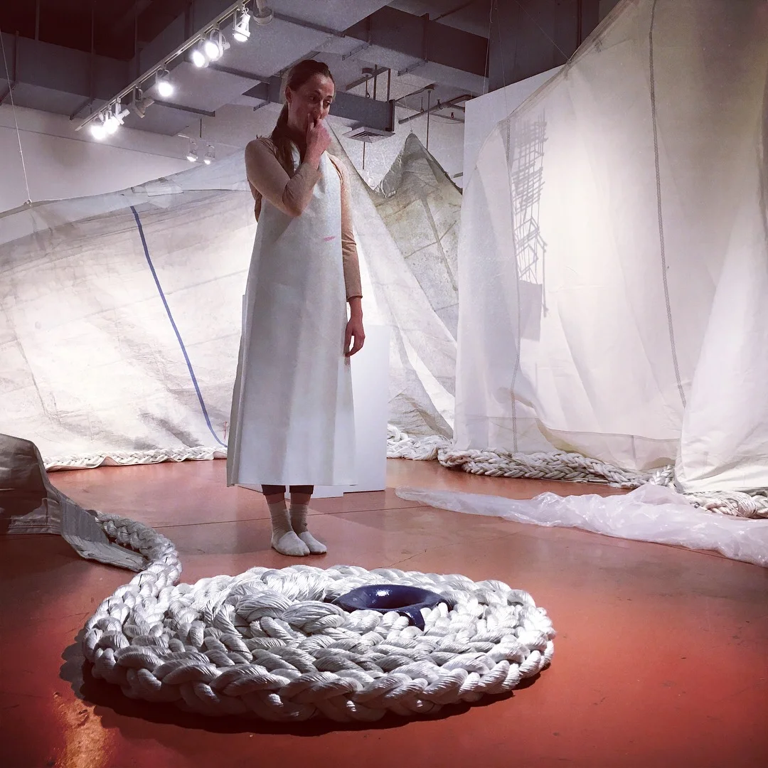   Britta Joy Peterson, dancer, performs creative response to  Well Past   the Echo  2017  