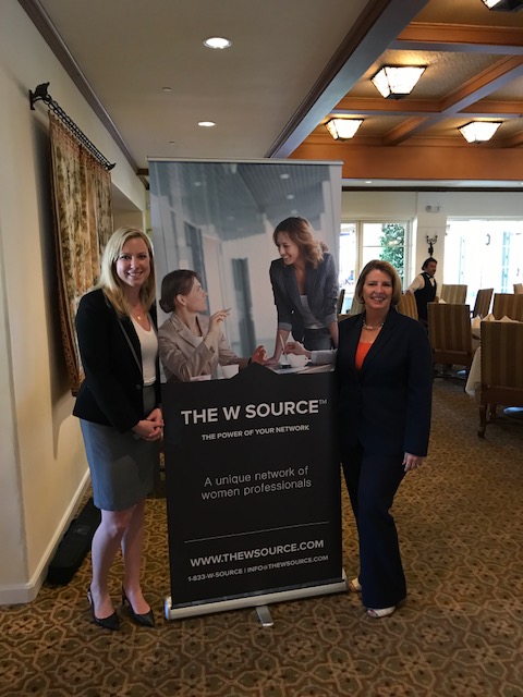  Co-founder of The W Source™  Hannah Buschbom (left) with Westlake Village, CA Chapter Head, Michele Leach (right). 