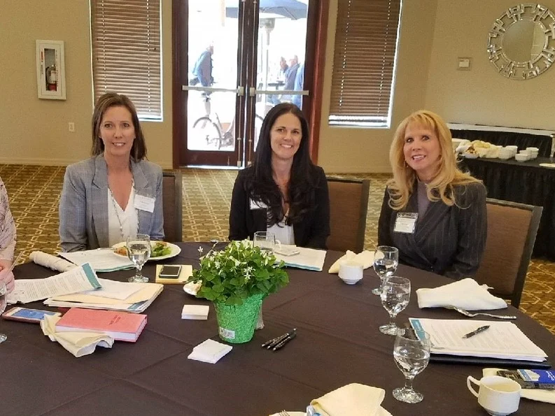 Scottsdale/Arcadia Co-Chapter Heads Vickie Garcia (left) and Debbie Pontikas (center) with member Kimberly Lynch (right).