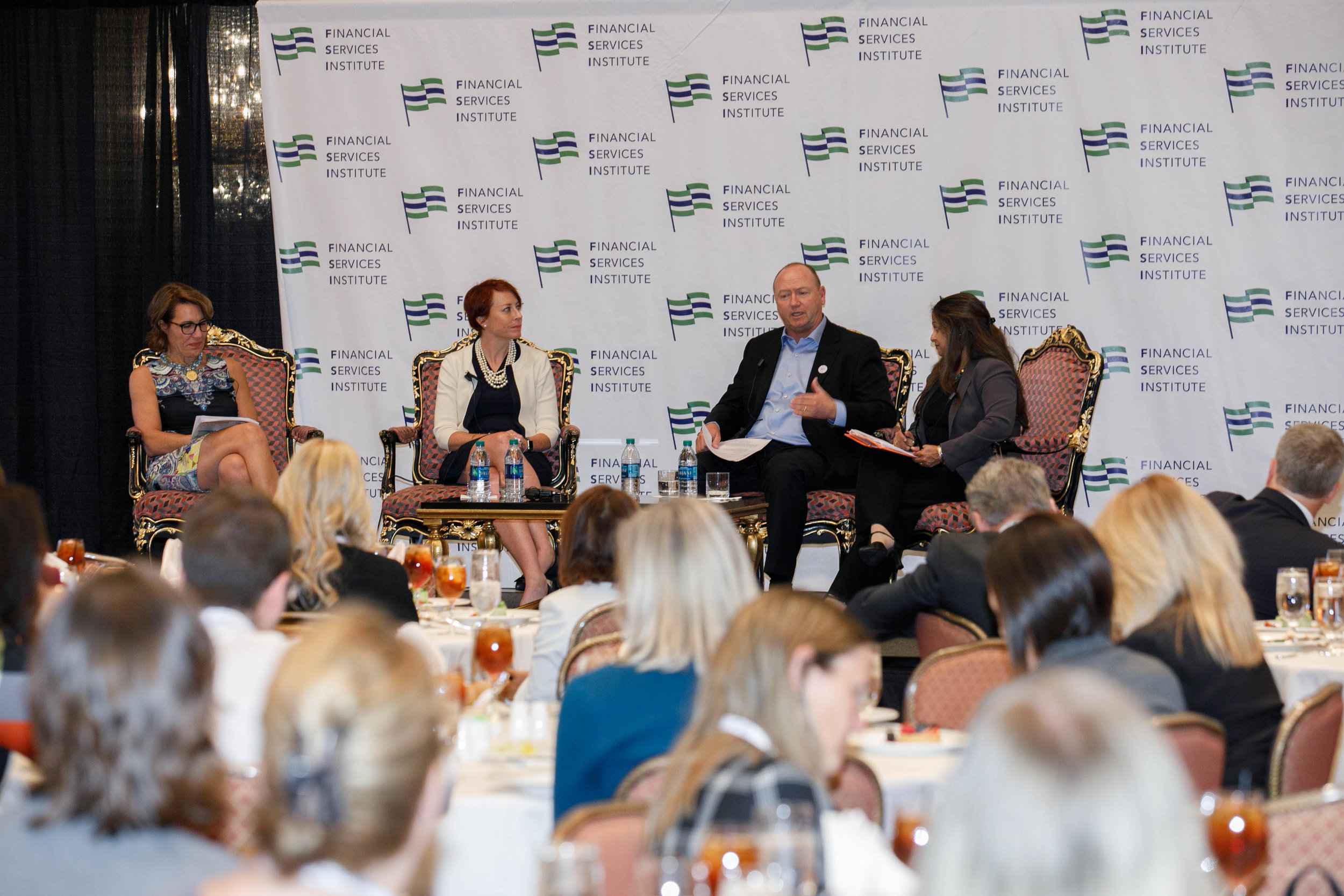  Advancing Women in Leadership Workshop panel discussion at Financial Services Institute (FSI) Forum 2018 in Salt Lake City, UT. Pictured left to right, Samantha O’Neil, Amy Philbrook, Thomas Goodson and Sarita Bhagwat. Photo Credit:  Kinser Studios 