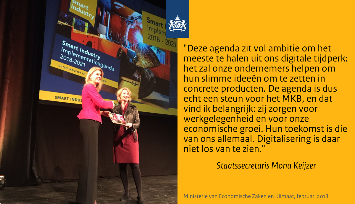 Smart Industry Implementatieagenda 2018-2021: Nederland moet voorop blijven lopen