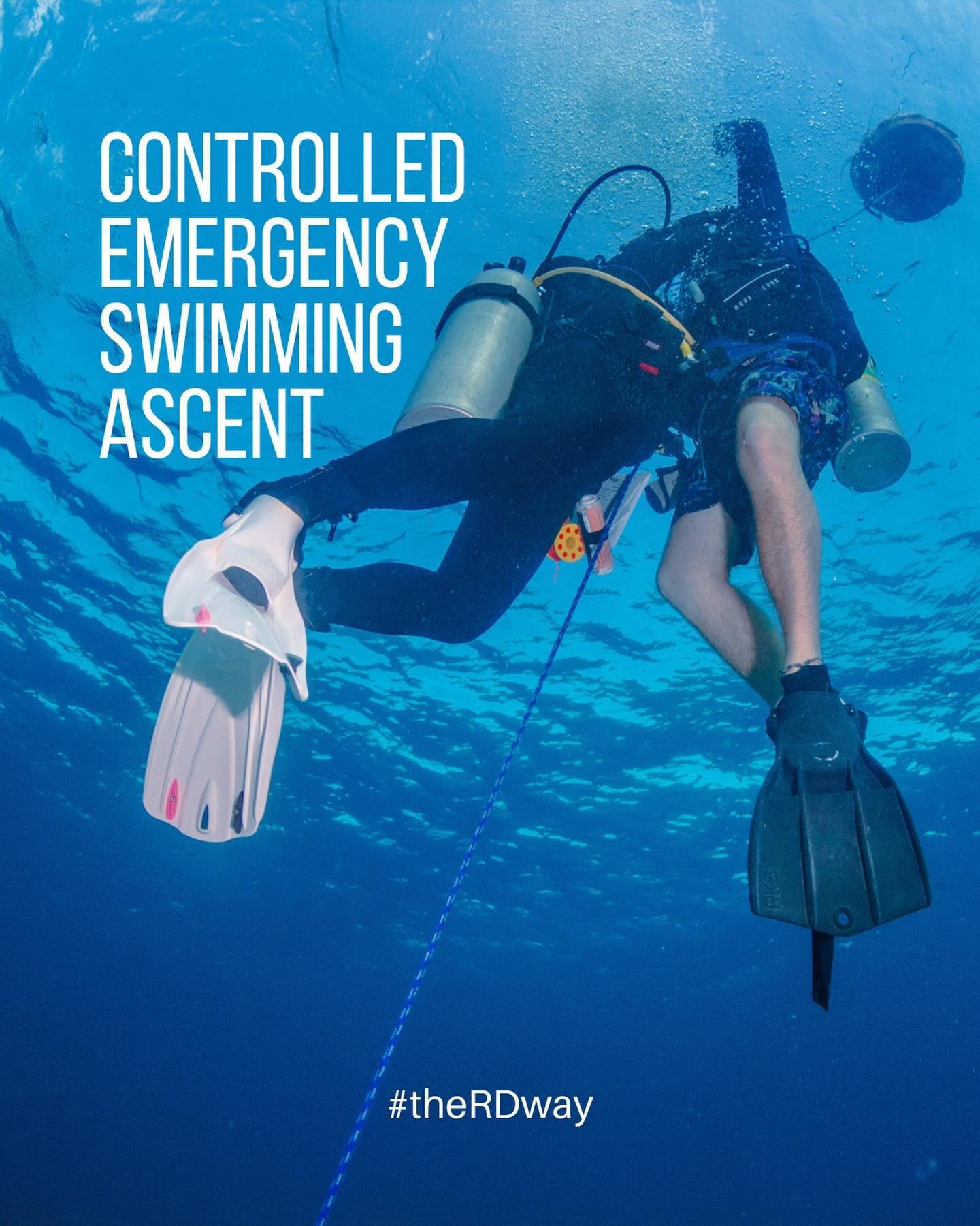 We teach CESA, Controlled Emergency Swimming Ascent, in Open Water courses because in a unlikely situation that you are out of air and far away from your buddy you can safely reach the surface.

As instructors, it&rsquo;s important to know how to pro