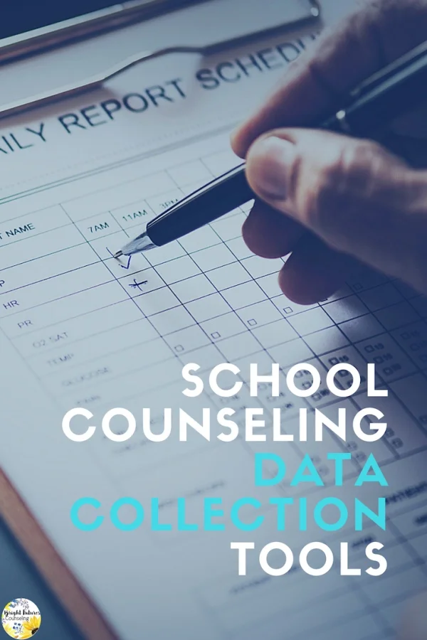 Data Collection: 5 Useful Tools to Track Progress in School Counseling. Data tracking is crucial to validating your role as a school counselor. Easily track student data in your school counseling program with these 5 tools. #brightfuturescounseling #elementaryschoolcounseling #elementaryschoolcounselor #schoolcounseling #schoolcounselor #counselingdata #datacollection #counselingassessments