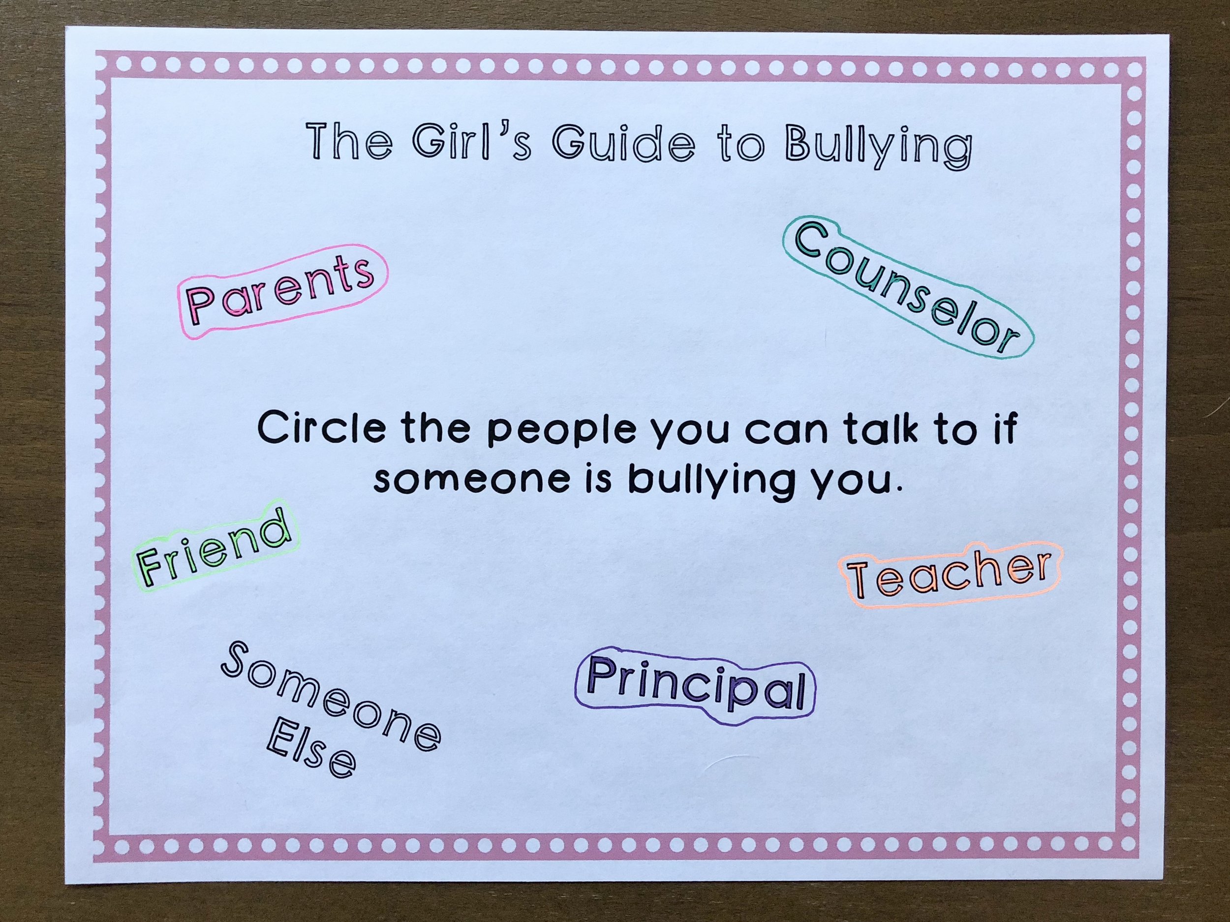 girls guide to bullying