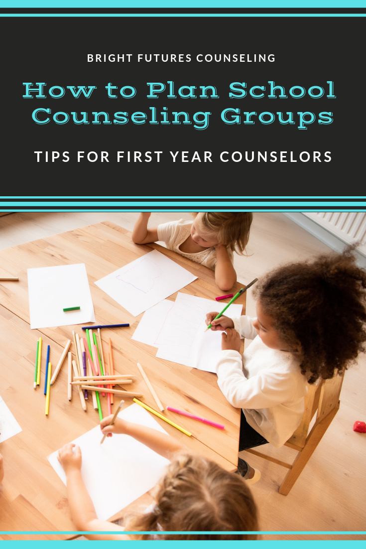 How to plan elementary school counseling groups : a guide for first year school counselors. #brightfuturescounseling #elementaryschoolcounseling #elementaryschoolcounselor #schoolcounseling #schoolcounselor #counselinggroups #schoolcounselinggroups