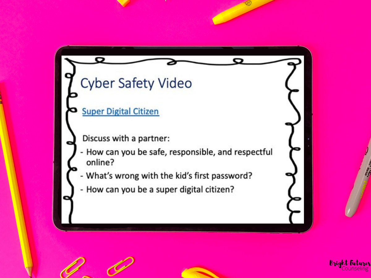 cyber safety guidance lesson