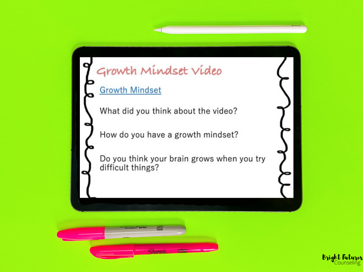 growth mindset guidance lesson