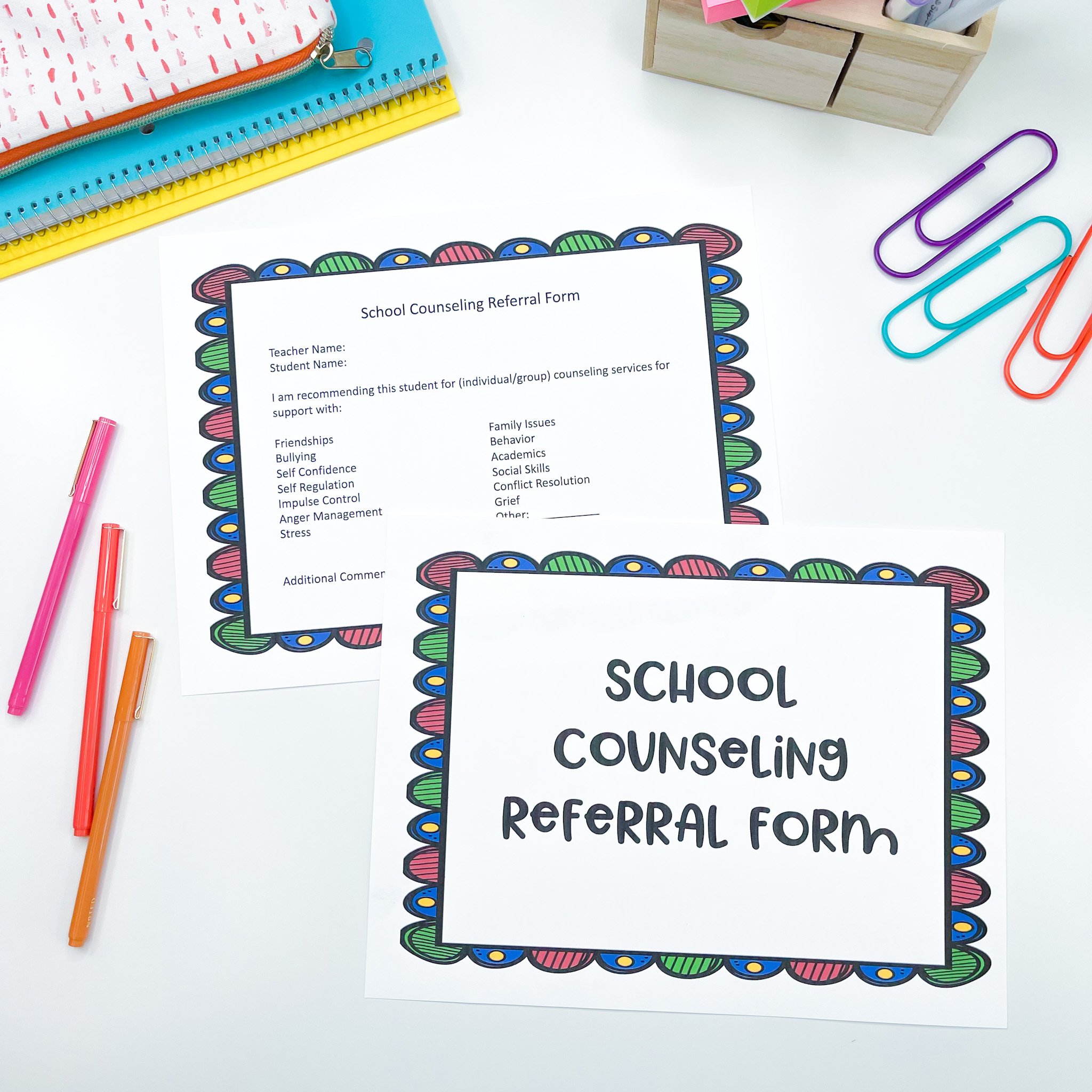 school counseling referral from