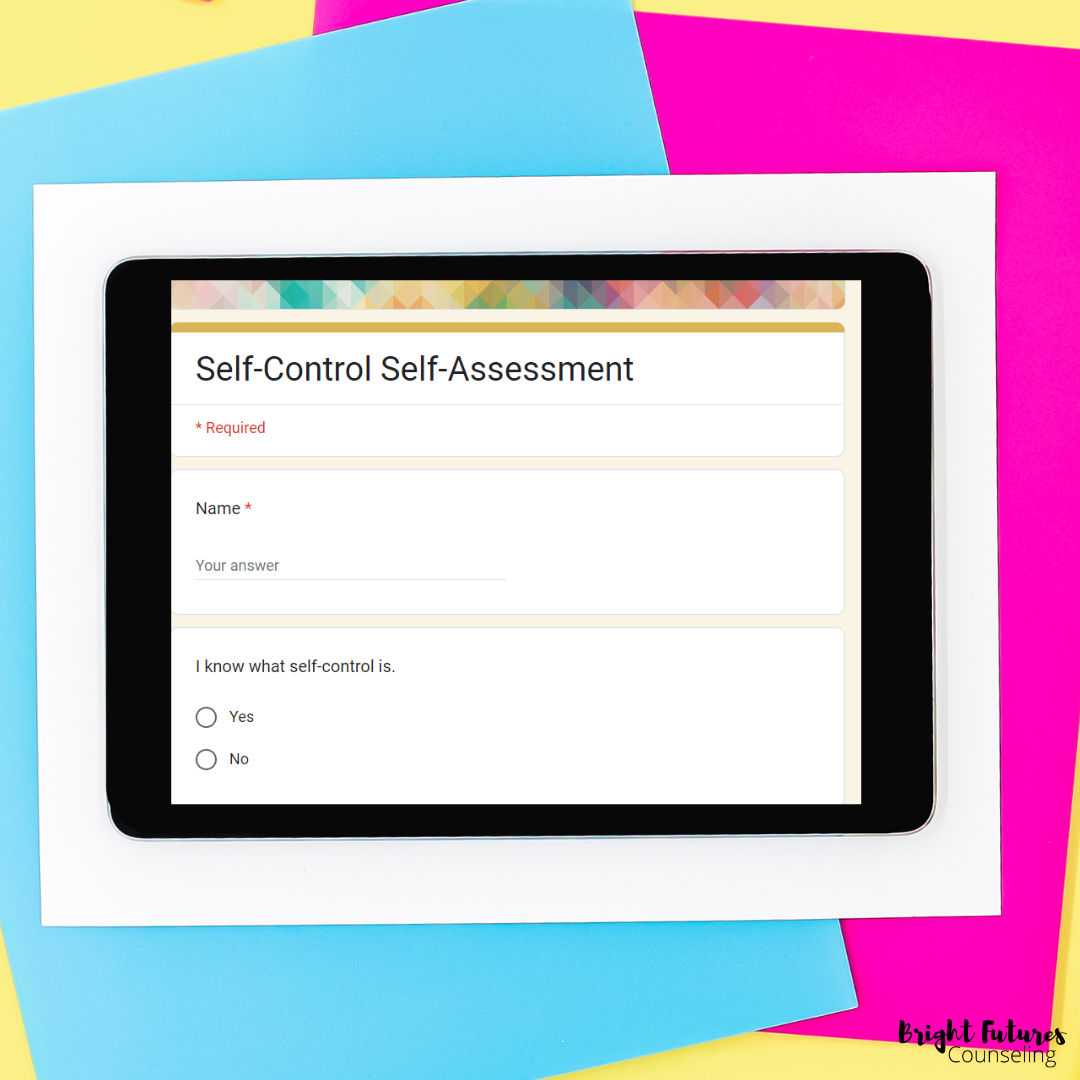 self control school counseling self assessment