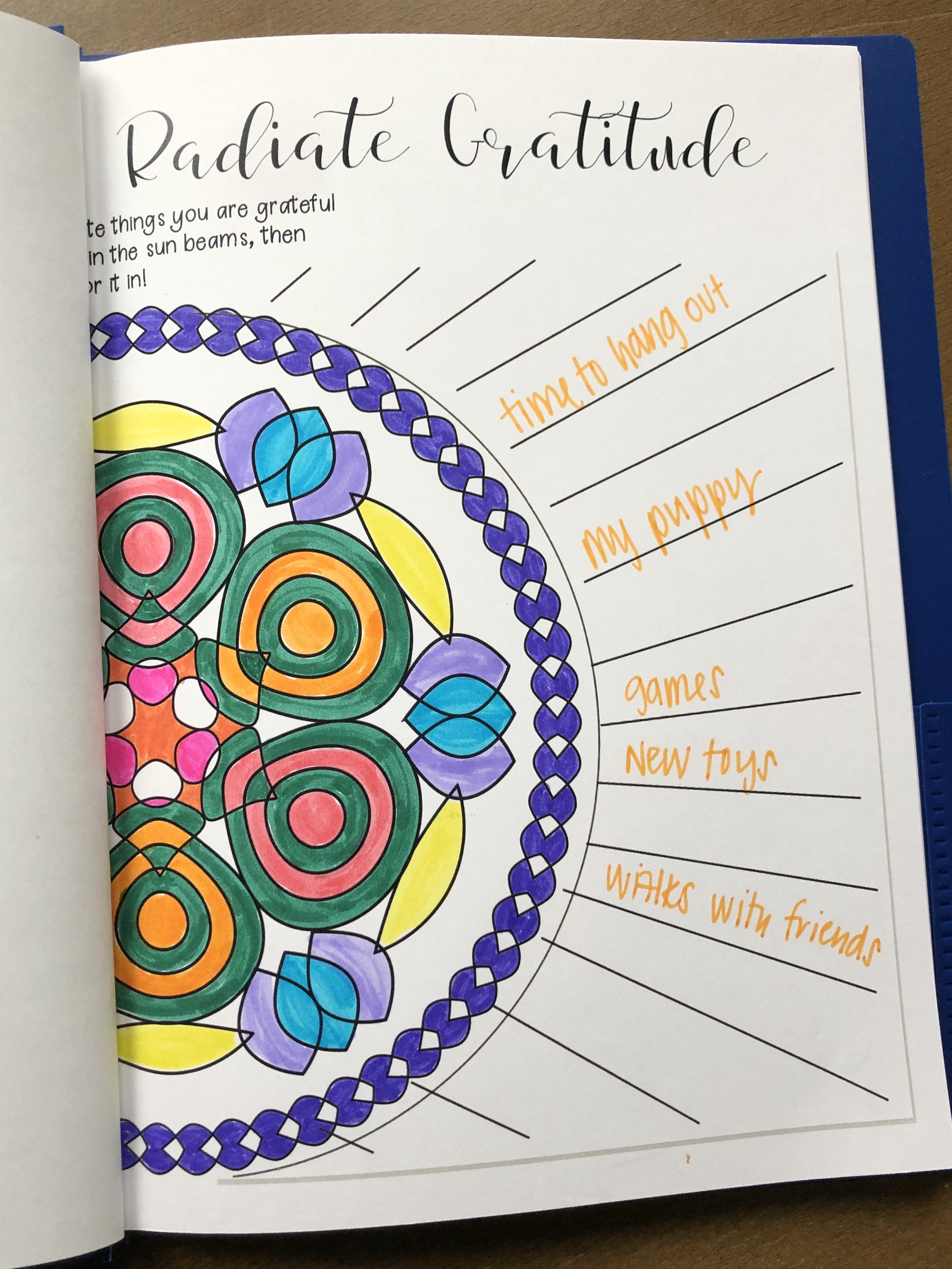 creative gratitude journal activity
