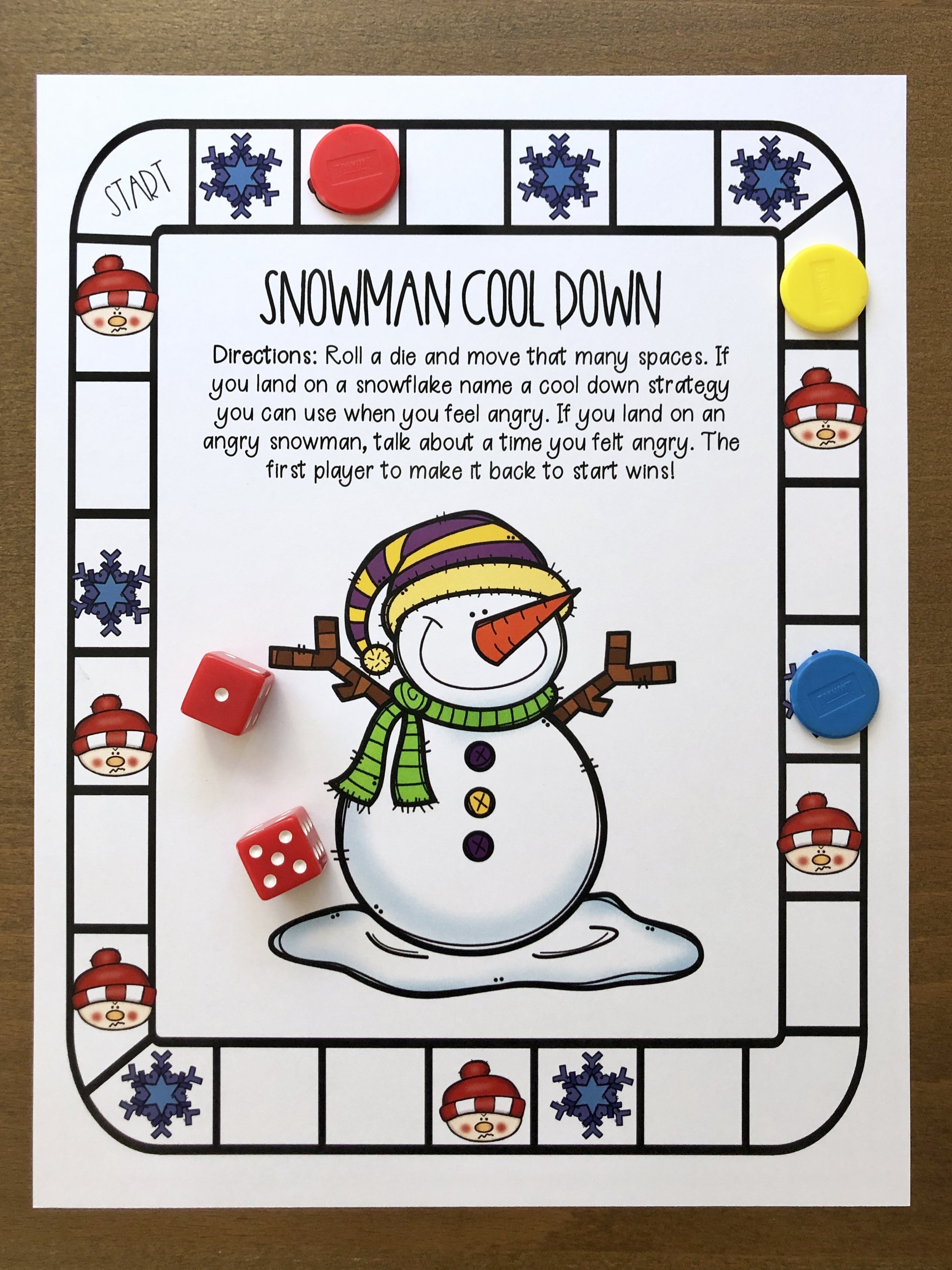 Snowman Counseling Board Game
