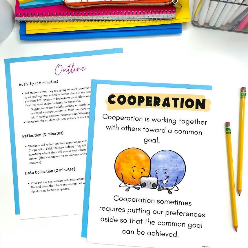 Cooperation was the first class lesson I ever taught and it's still one of my favs💛

#brightfuturescounseling #elementaryschoolcounseling #middleschoolcounselor #schoolcounselor #counselorsofinstagram #counselorsfollowcounselors #iteachtoo #socialem