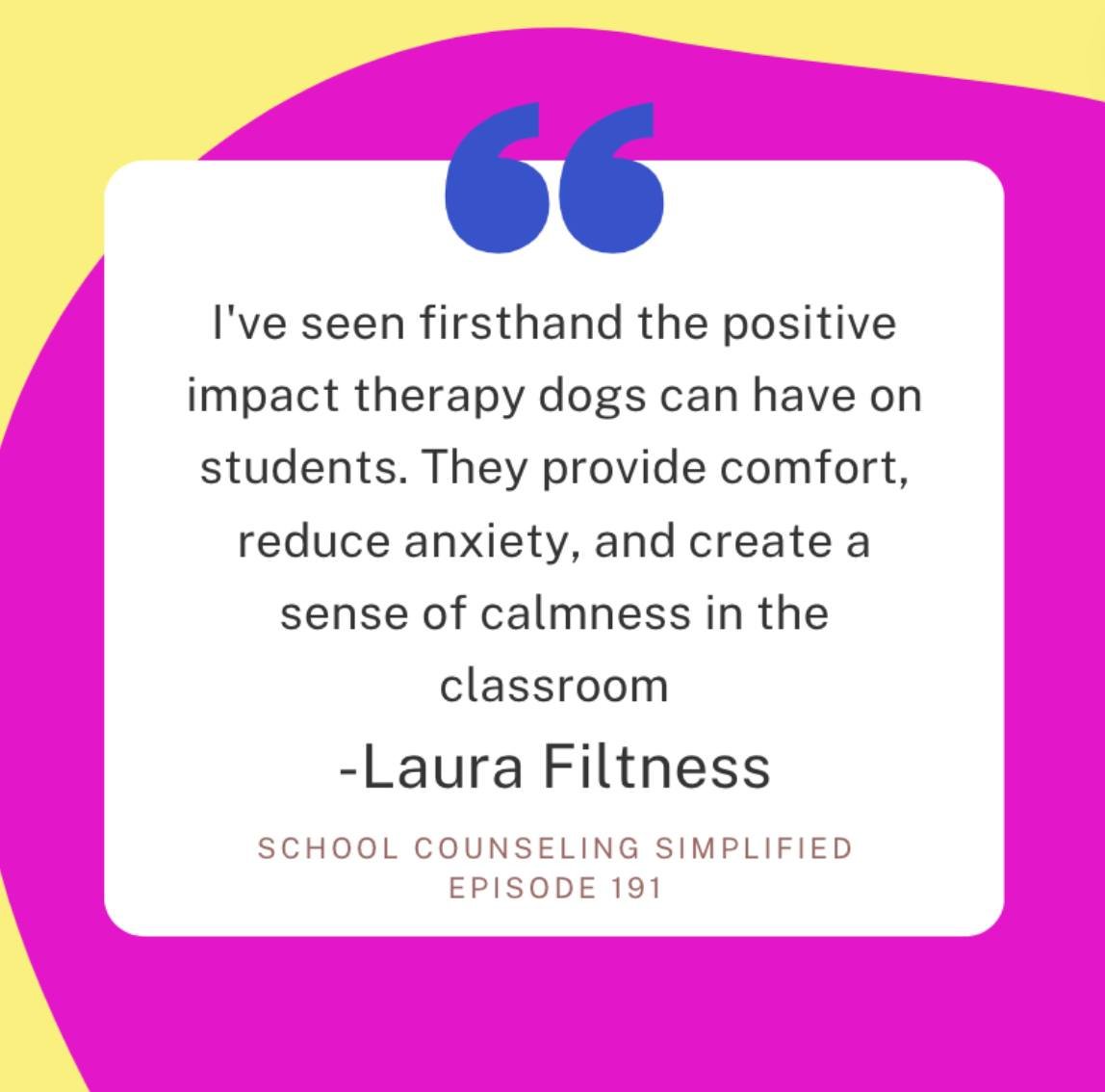 Have you seen the impact of therapy dogs in the classroom? Share your experience below! 

Thanks @pawsitiveschoolcounselor for joining me!