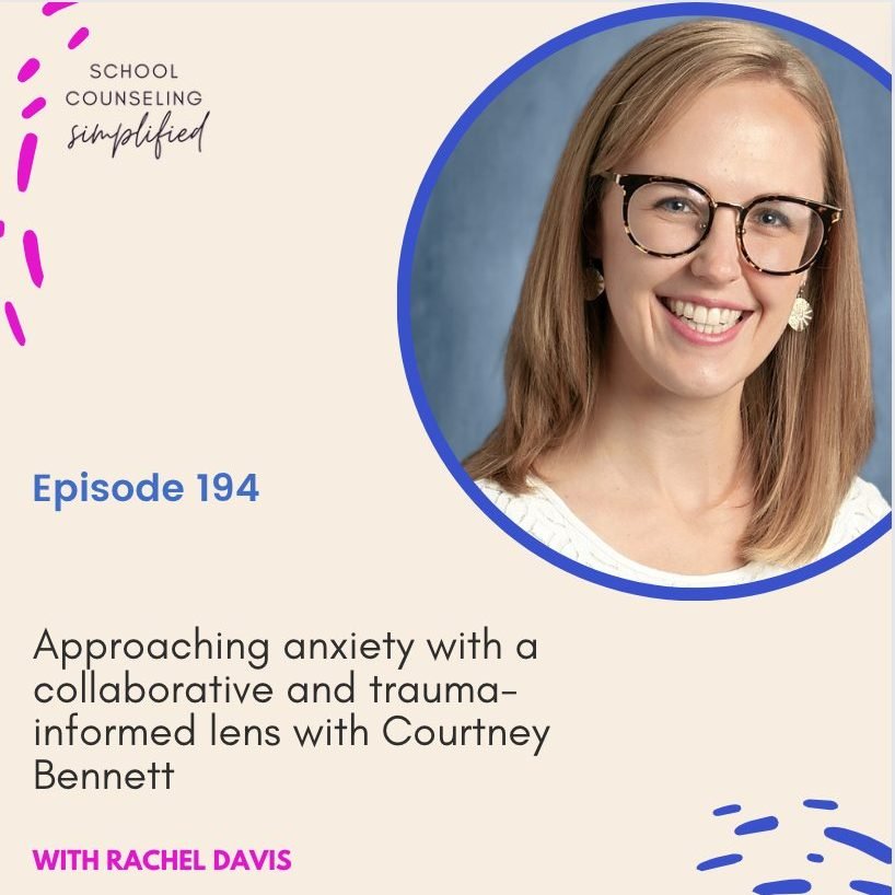 In today's episode we discuss anxiety strategies for school counselors with expert Courtney Bennett. Courtney shares personal experience with anxiety and strategies for managing it with students. Strategies include externalizing worries, naming emoti