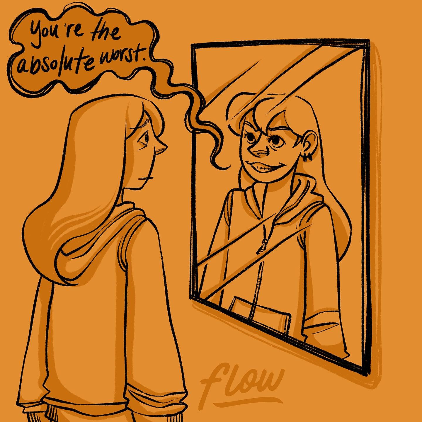 Just because YOU feel a certain way about yourself doesn&rsquo;t make it TRUE 🧡 #mentalhealthmonday #flowlovesyou