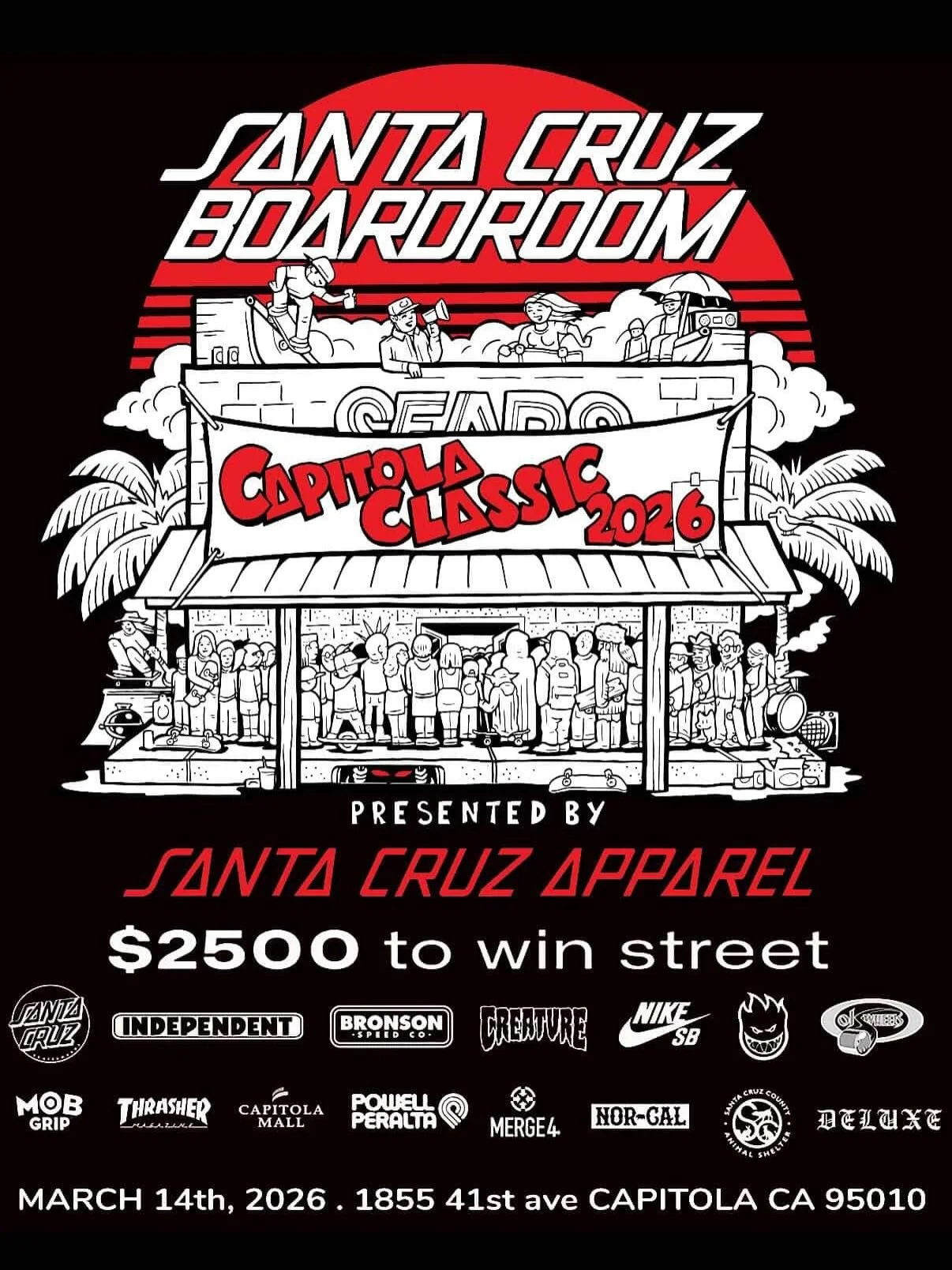 Can&rsquo;t wait for this Saturday March 14th!!! Thank you @santacruzboardroom for making this happen again. Shout out to @keenramps for helping us create a proper warm up spot next to the flow tent. Come out and spend some money on raffle tickets!!