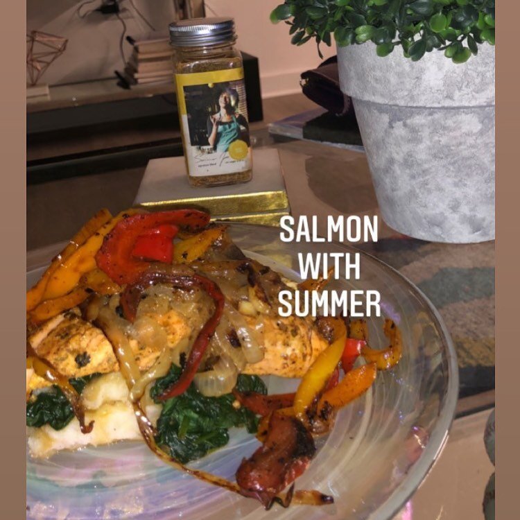 @msjoychristina my mouth is watering !!! Look at this amazing salmon dish she used my seasoning blend on 😍😍😍 Thank you for sharing !! 
#fillanthropyatl #sjoseasoningblend #every1eats