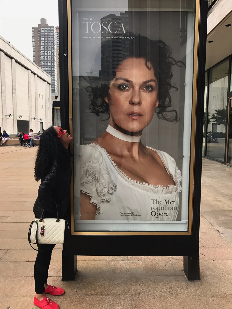 Layla outside of the Metropolitan Opera House