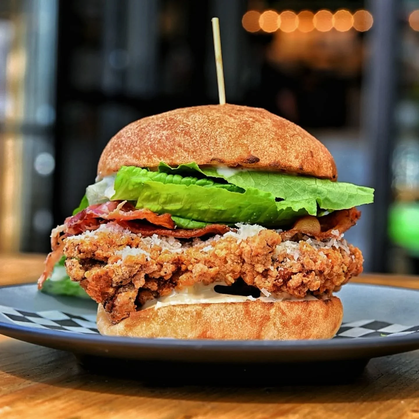 THE CAESAR 

FRIED CHKN 🍗
BACON 🥓
PARMESAN CHEESE 🧀
ROMAINE LETTUCE 🥬
CAESAR DRESSING 

Available Oct 7 - Oct 11