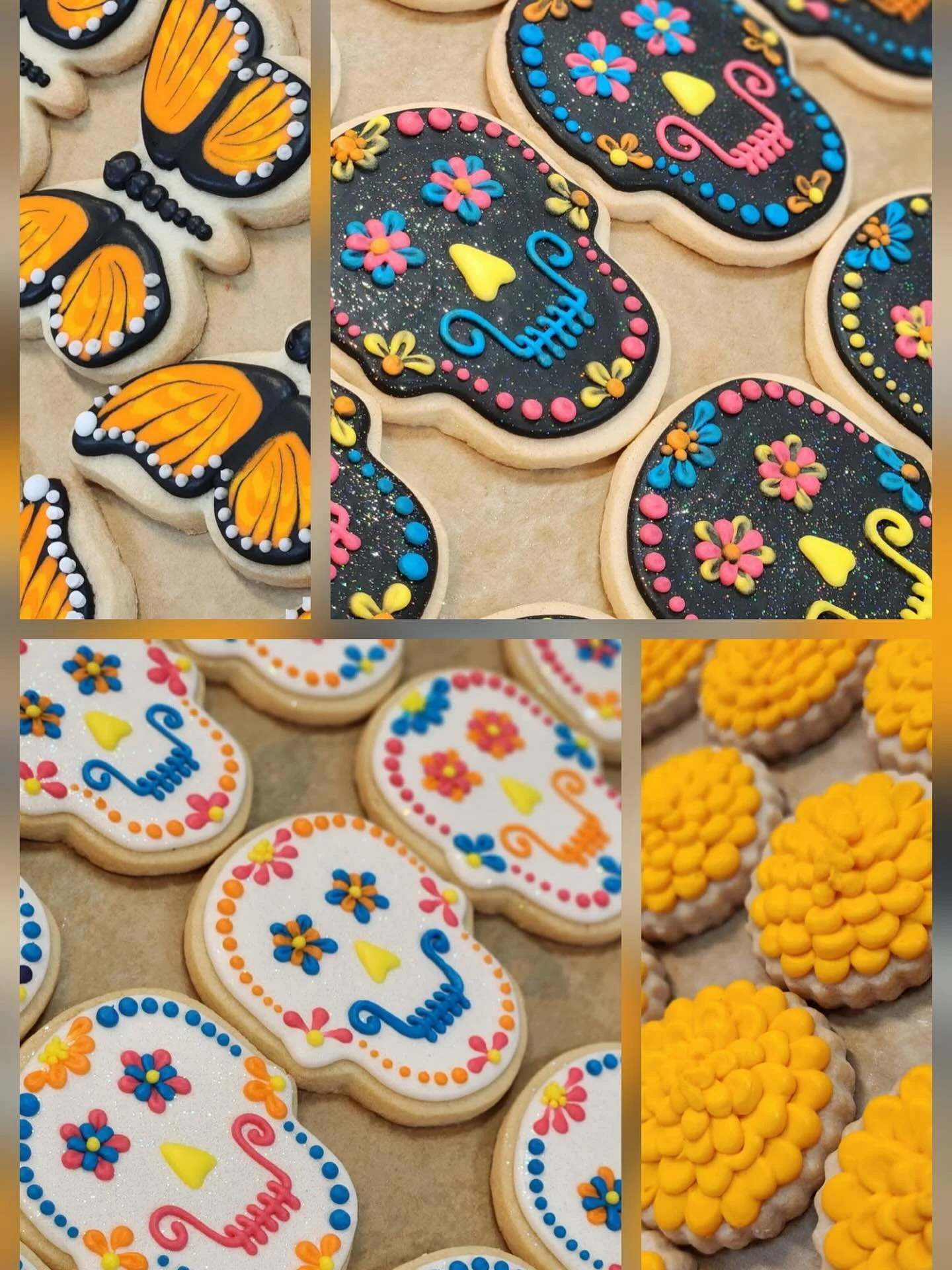 We have boxed D&iacute;a De Los Muertos shortbread cookies made by our incredibly talented pastry chef, Cadia! Come in and check them out! 💀🇲🇽🕯️

#dayofthedead #d&iacute;adelosmuertos #cookies #cookie #cookiedecorating #cookieart #cookiemonster #