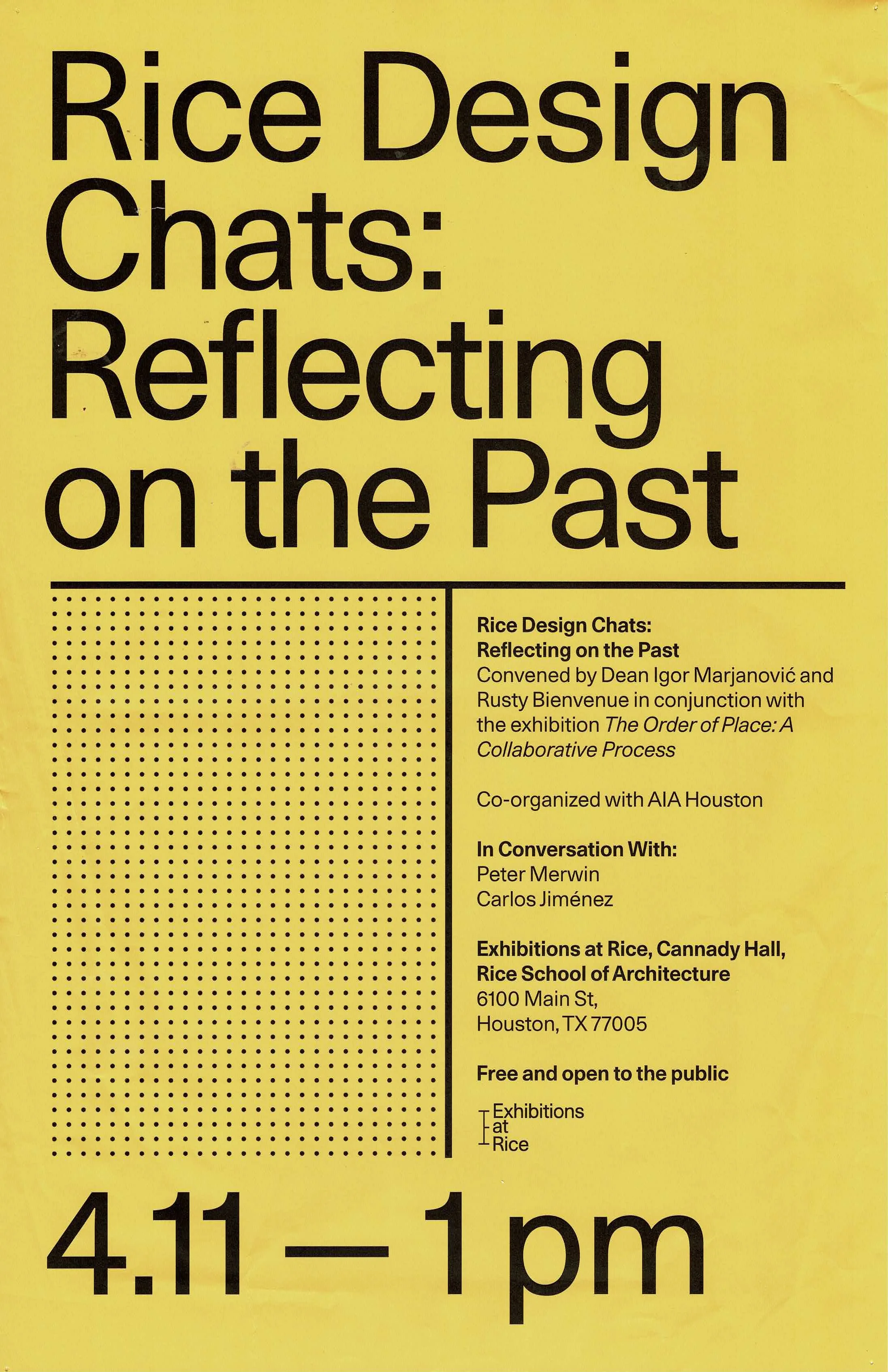 Rice Design Chats: Reflecting on the Past (CONVERSATION)