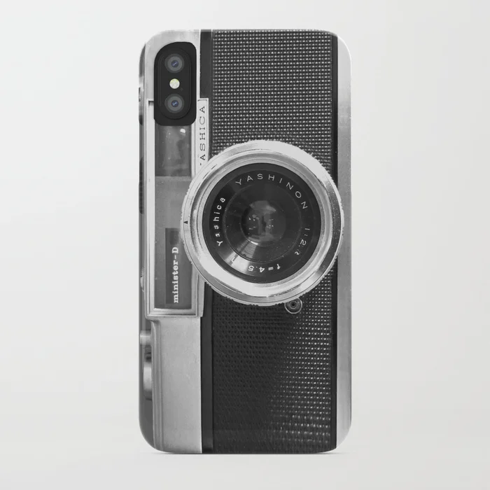 Society 6 Old School Camera Phone Case : Turn your smart phone into a retro camera and make your vintage Instagram filter that much more authentic. Perfect for the niece who wasn't alive during floppy disks.