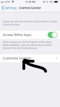 Go to Customize Controls.