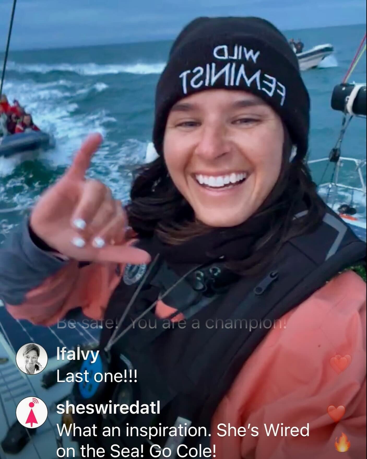 Congratulations to 29 year old @colebraueroceanracing for finishing the @globalsolochallenge! Cole became the first American woman to sail around the world solo. She&rsquo;s Wired watched live as Cole crossed the finish line. #sheswiredforsailing #co