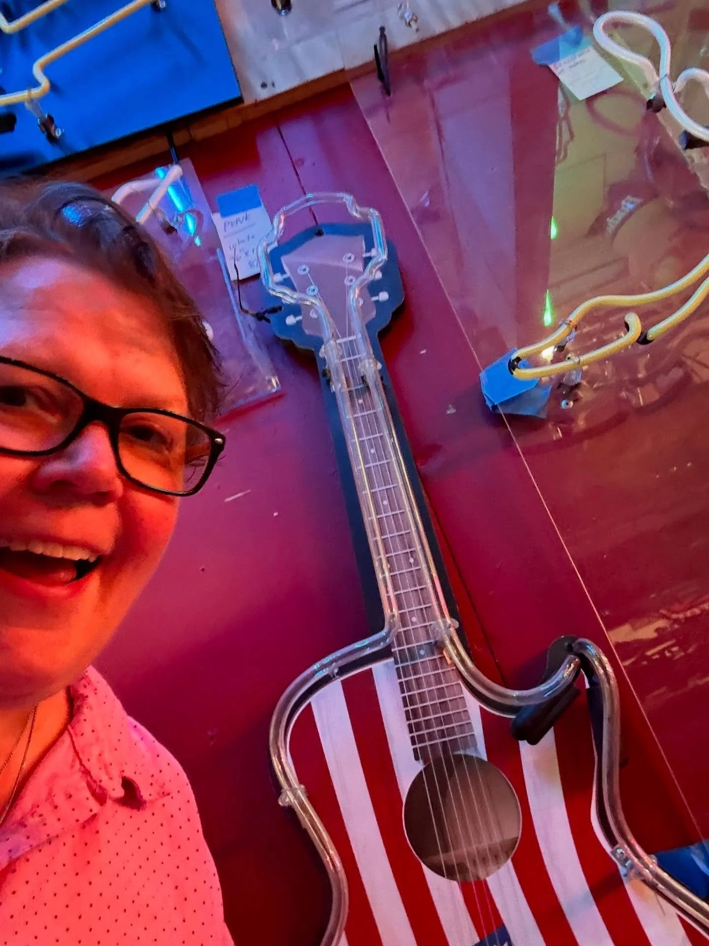 Kelly checks out the colorful signs at The Neon Company on DeKalb Avenue in Atlanta. She&rsquo;s Wired loves helping small businesses with their digital needs! @the_neon_company #smallbiztech