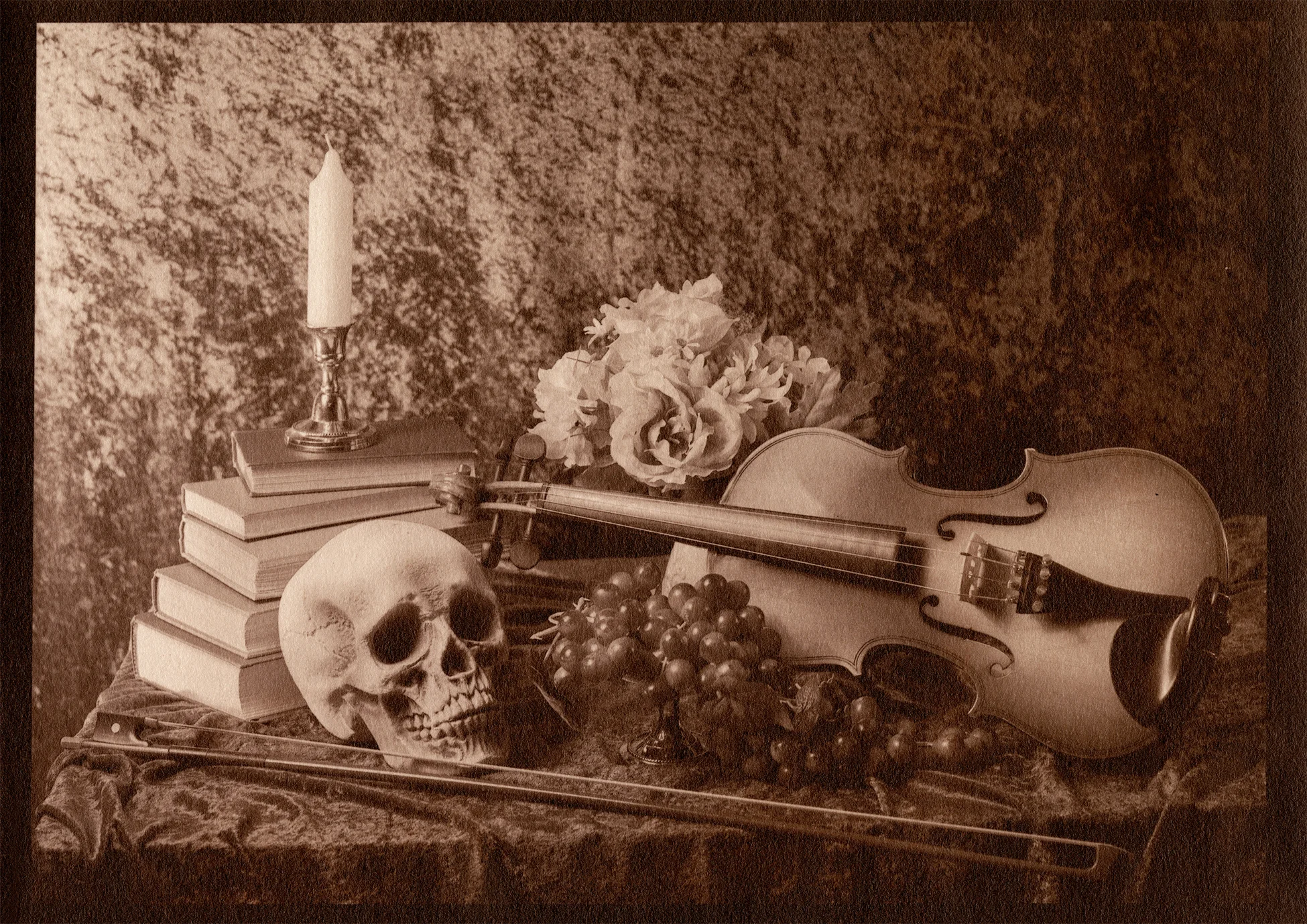 Albumen Print. 8"x10". Process is achieved by floating the paper in rotten eggs and coating with silver and exposing to light.