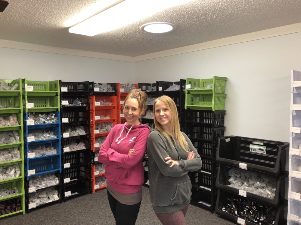 Adrienne and Sarah in their shipping office. Photo credit: Polish Pickup.