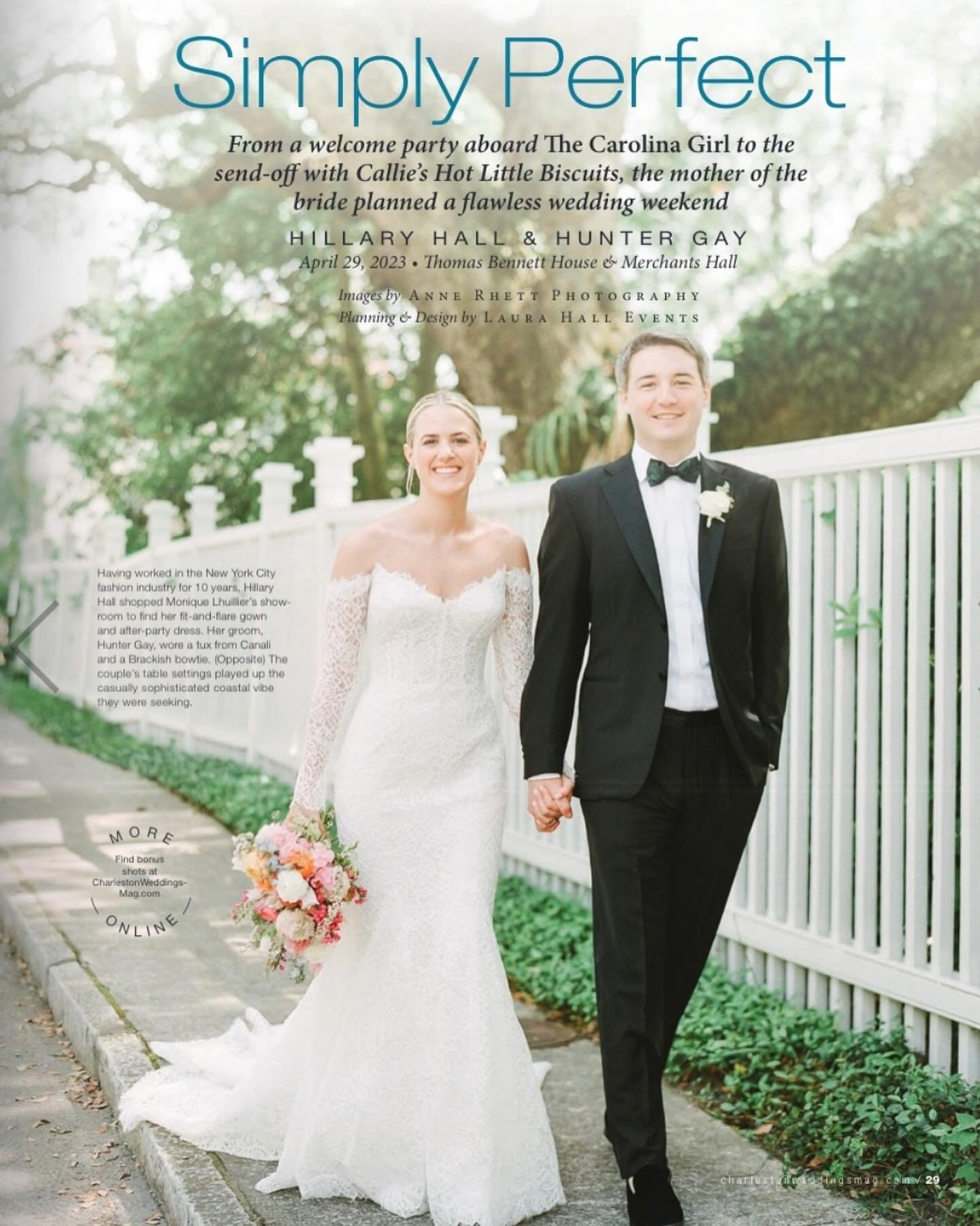 We are so thrilled that this beautiful wedding is featured in this month&rsquo;s issue of Charleston Weddings Magazine! Thank you to all the vendors who helped bring the couples vision to life! ✨ @charlestonweddings @charlestonmag 

Planning: @laurah