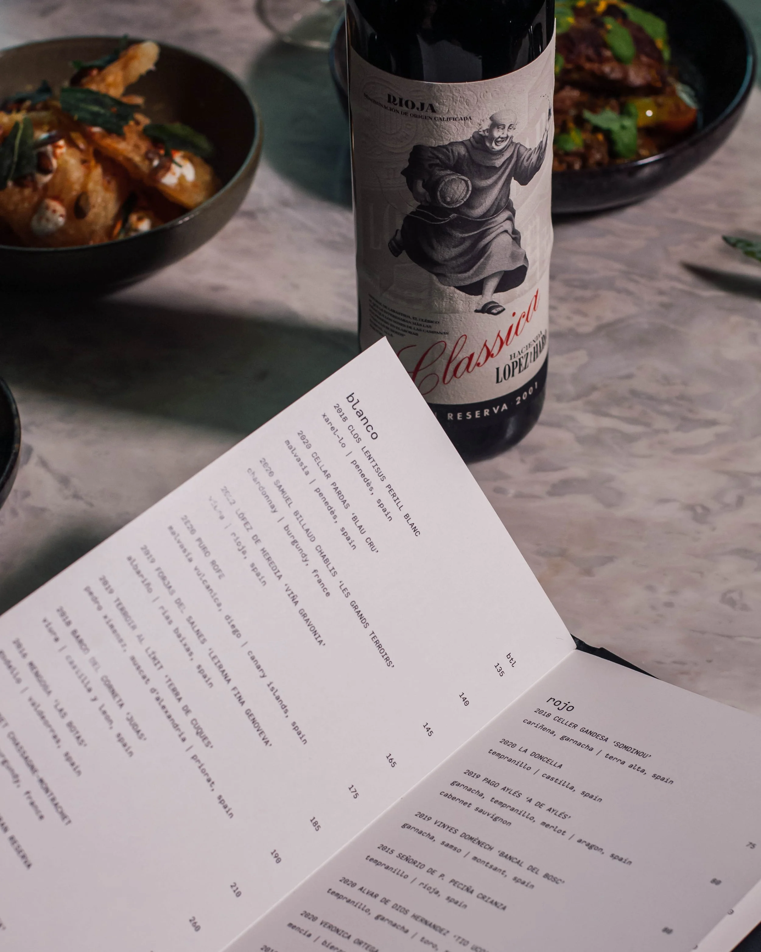 Wine Menu