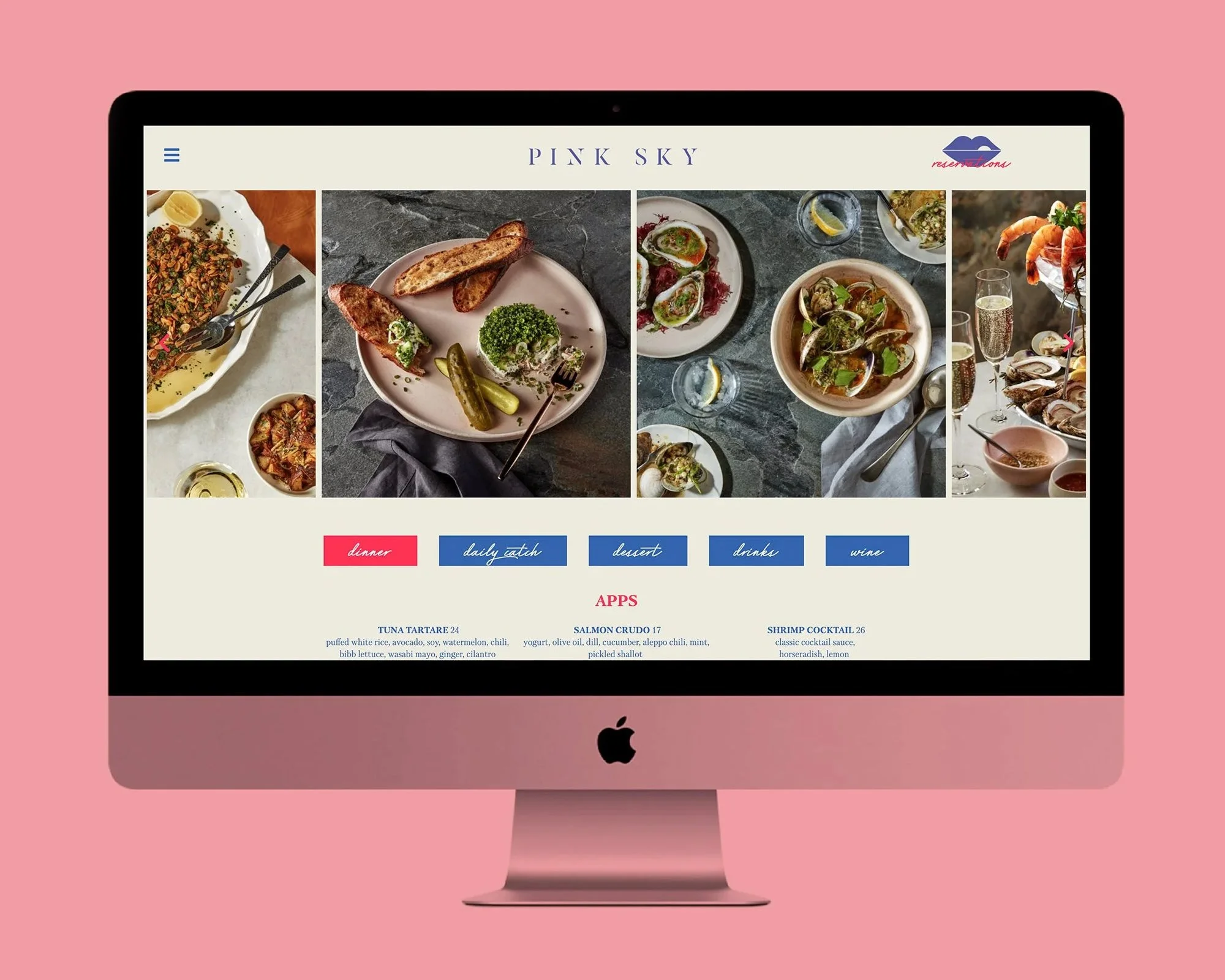 Website/Menu Page