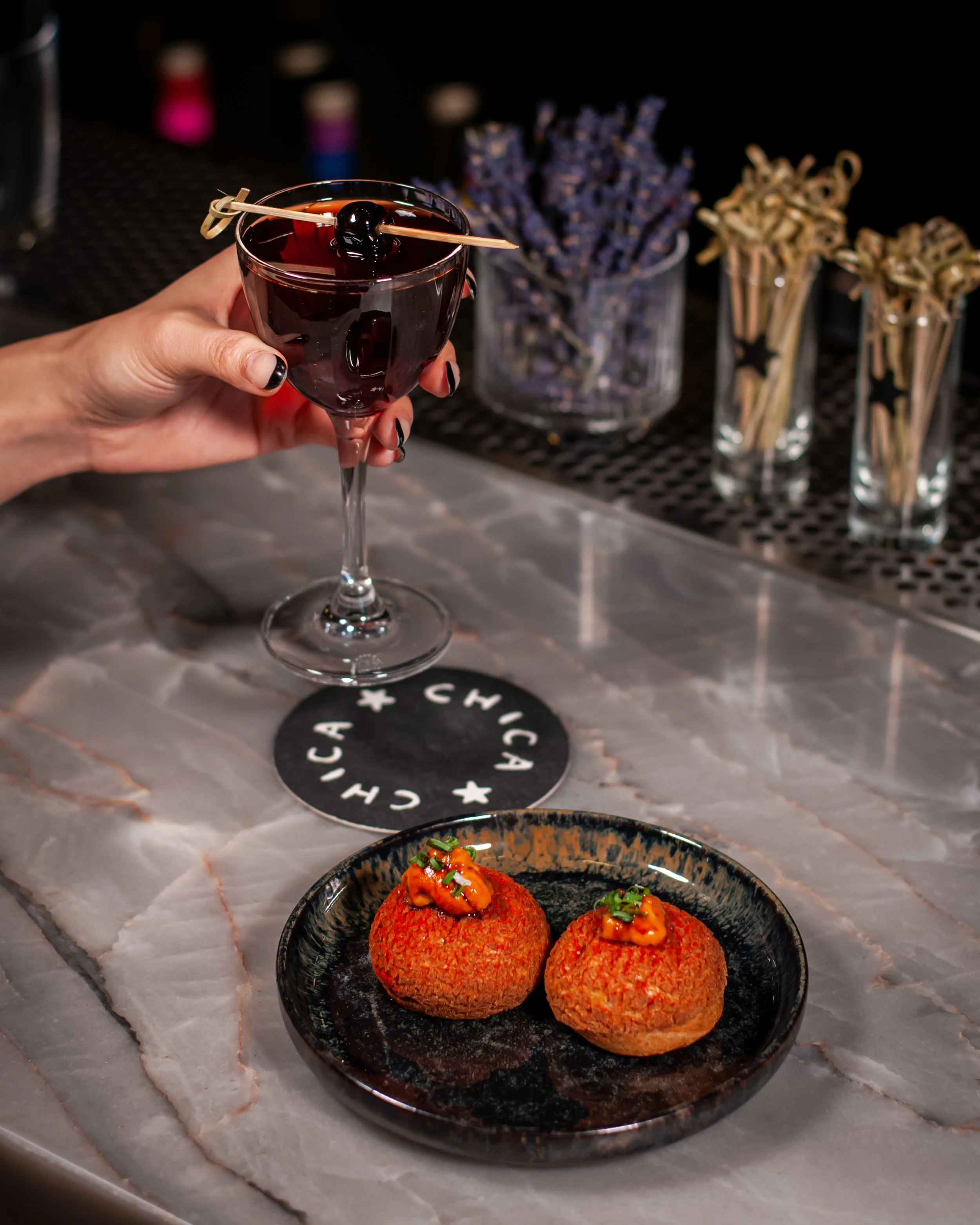 Chica, Bar Chica, tapas, spanish, food, toronto, late night, snacks, michelin-recommended, food photography, menu design, branding, graphic design, art direction