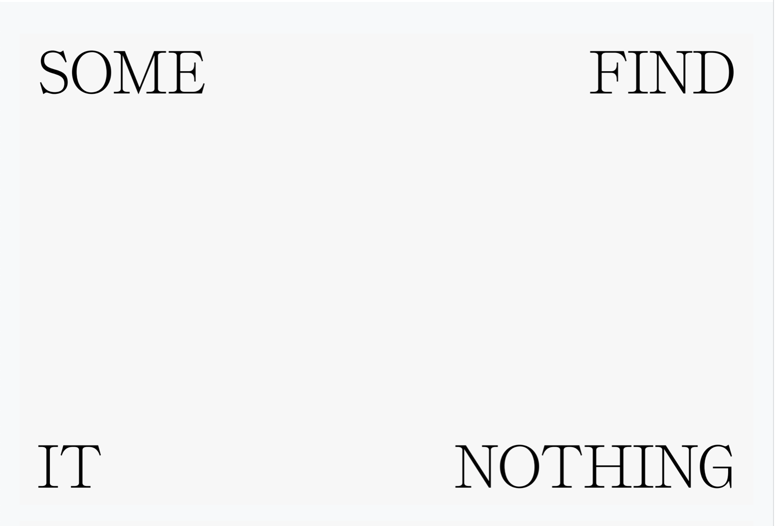 Ben Bloom - Some Find it Nothing