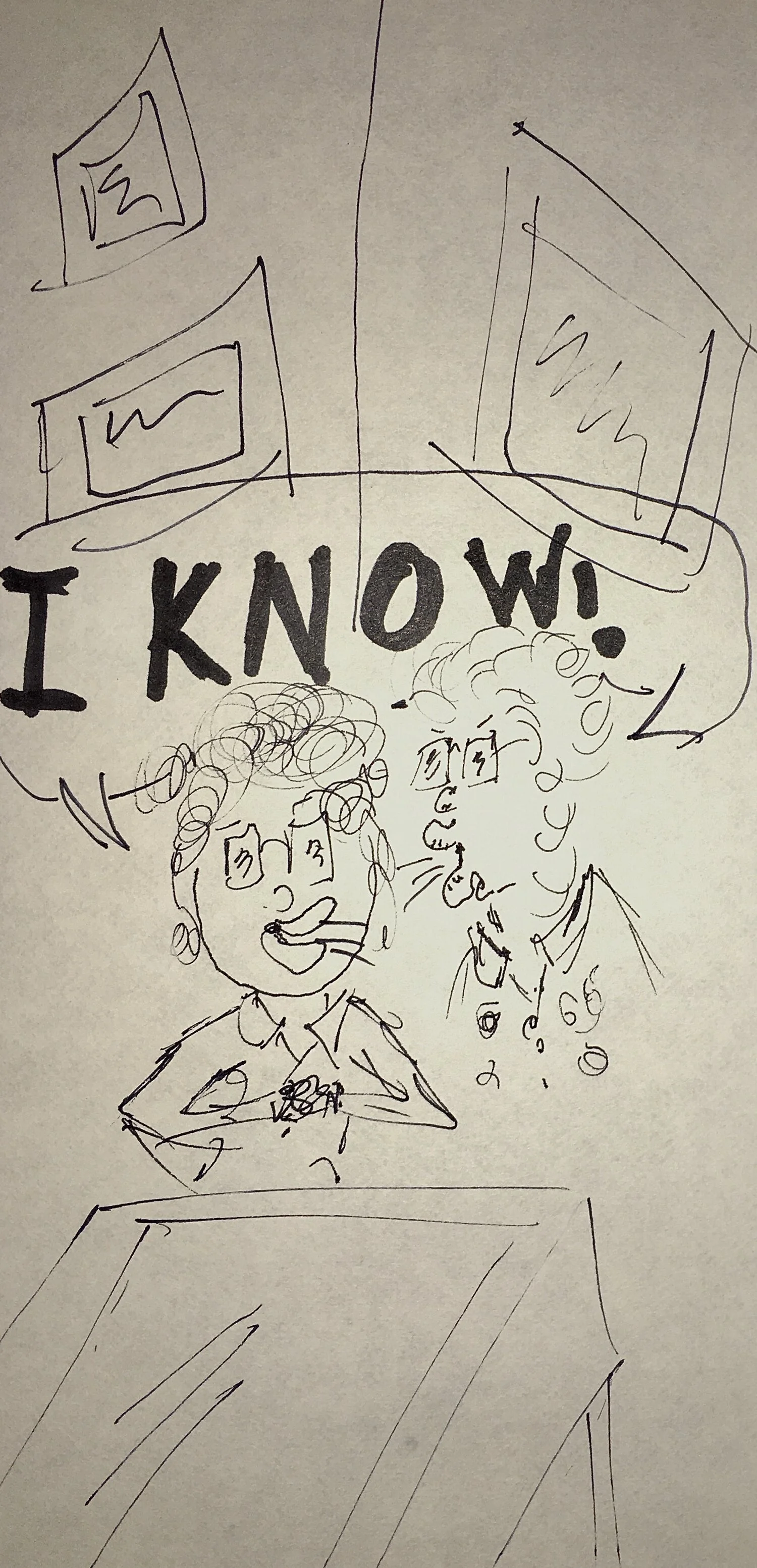 I KNOW! (Ink & Marker on Envelope)